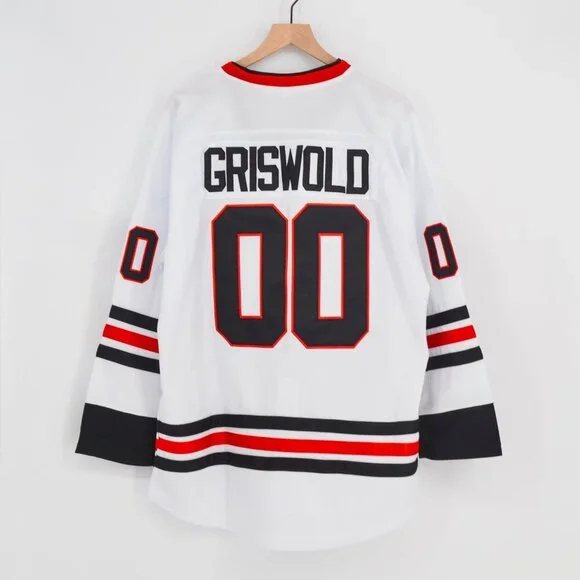 NEW Jersey Nation Grisworld Hockey Jersey Shirt Christmas Vacation White Size XL - Picture 4 of 5